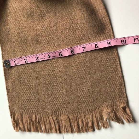 DIOR Authentic Pure 100% Wool Scarf Fringe Detail Hem NWOT Sunrise Academia - Picture 6 of 14